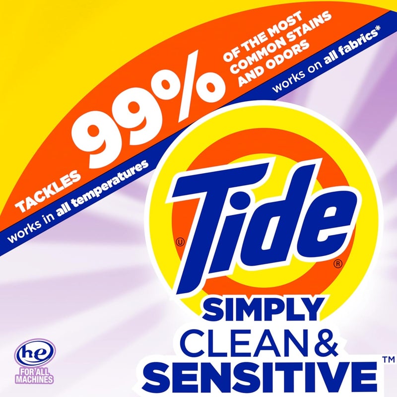 Tide Simply Clean & Sensitive Liquid Laundry Detergent, Cool Cotton Scent, 89 Loads, 117 fl oz - Image 3